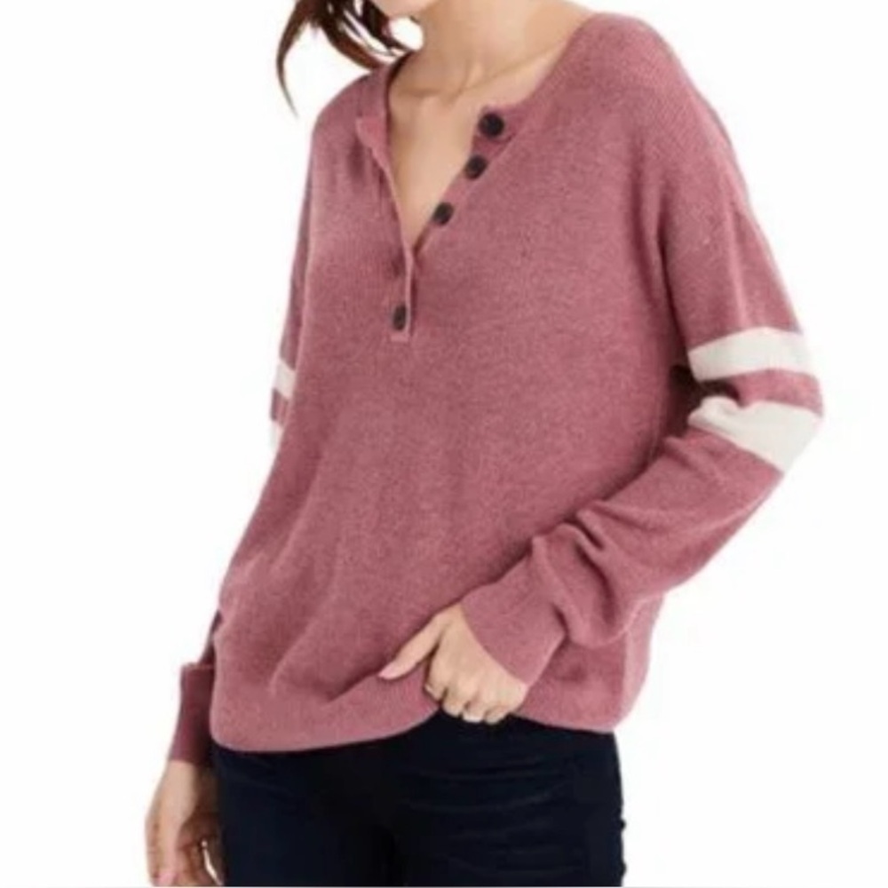 American Eagle Brushed Knit Letter Stripe Sweater Size XS (S fit)